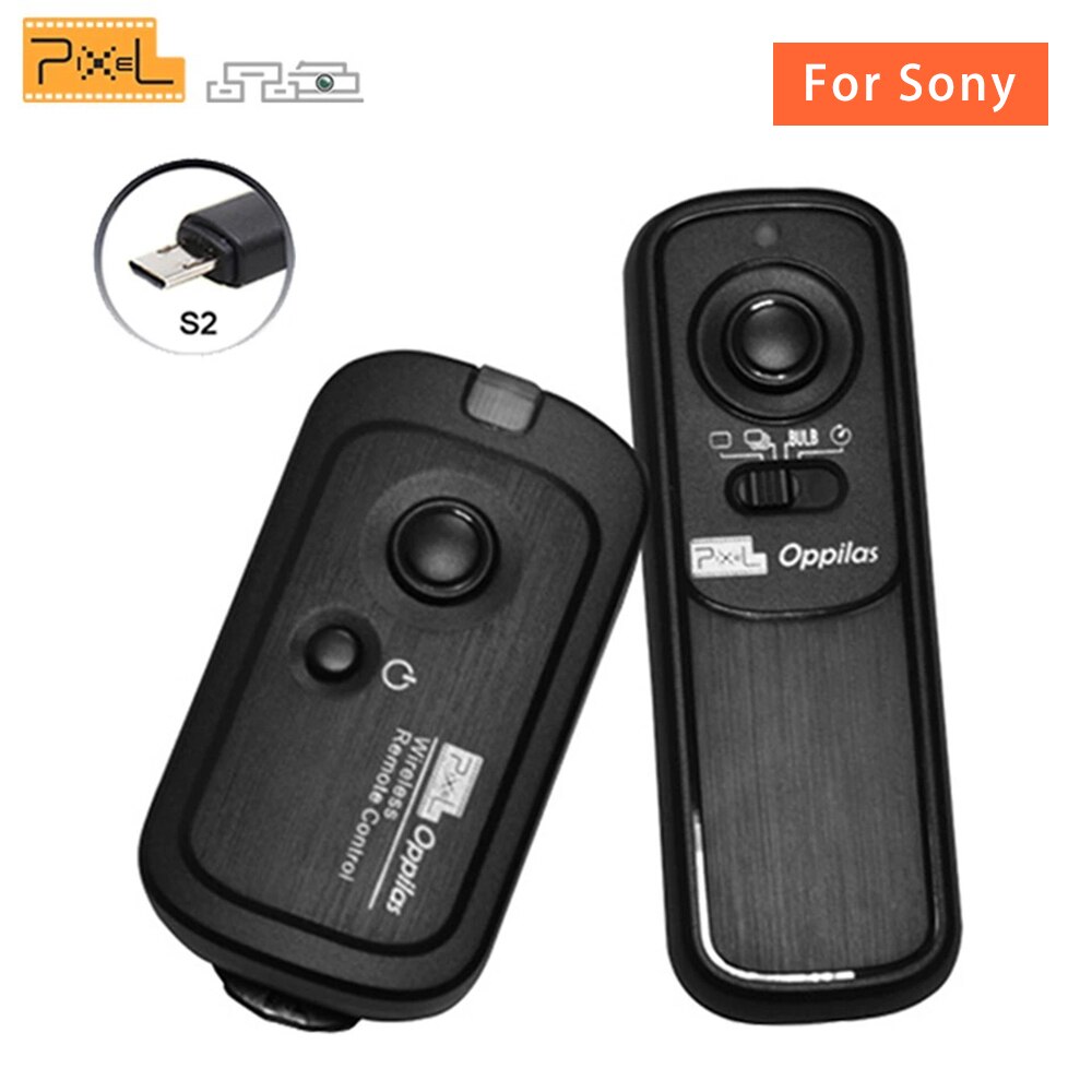 Pixel RW-221 S2 Draadloze Ontspanknop Afstandsbediening Voor Sony A7R NEX-3NL A5000 A6000 A58 A3000 HX300 RX100II Camera