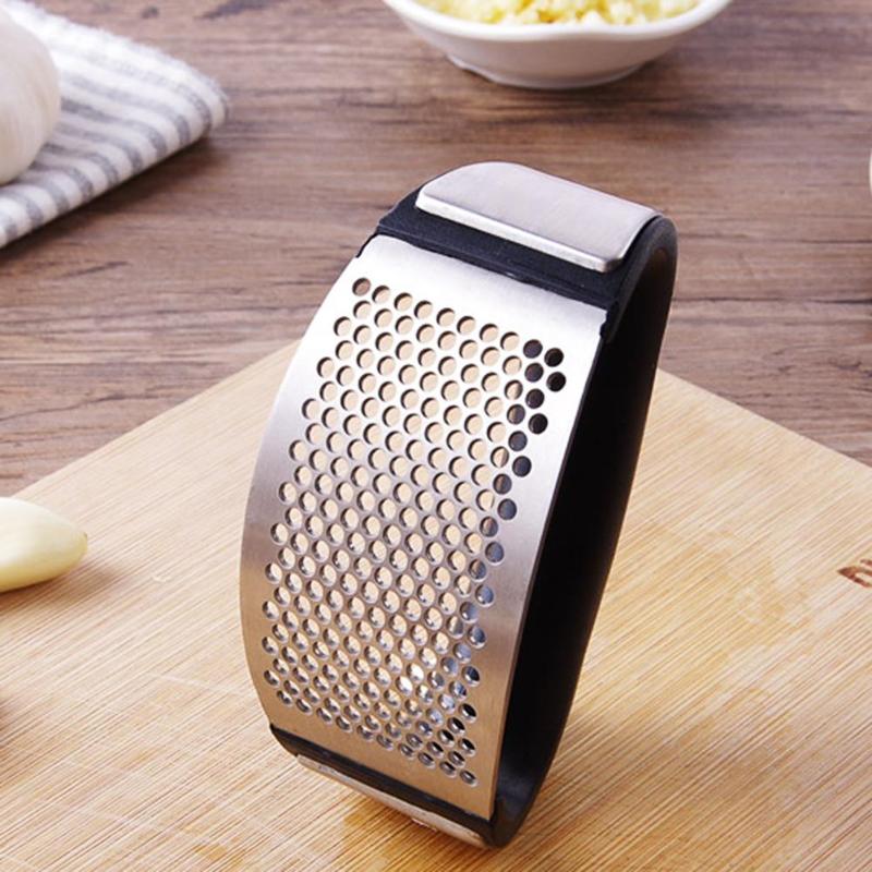 Multi-functie Handmatig Knoflook Presser Gebogen Knoflook Slijpen Slicer Chopper Rvs Knoflook Persen Koken Gadgets Tool