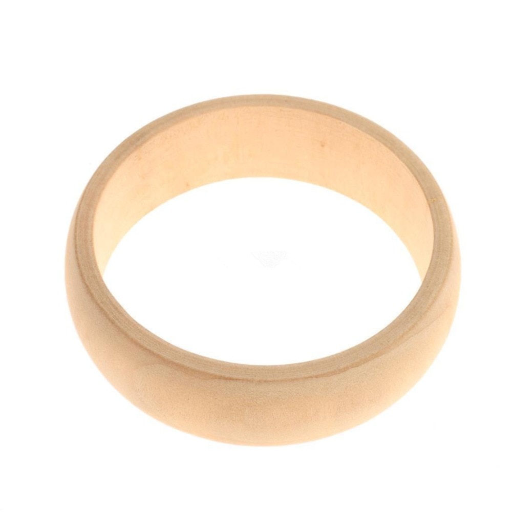 10 Stks/partij Prijs H2.2cm Vlakte Onafgewerkte Houten Armbanden Armband Diy BG001
