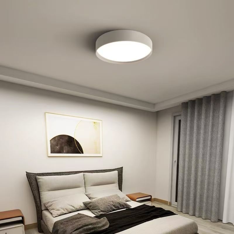 Led slaapkamer eetkamerlamp plafondlamp huis crème zwart plafondlamp franse retro ronde studielamp  k48