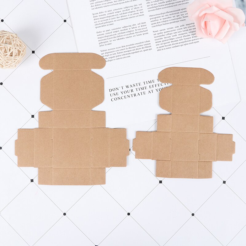 Paper Cardboard Boxes Paper Soap Box Black White Brown 10pcs Small Kraft Paper Packaging Box for Jewelry Dollhouse