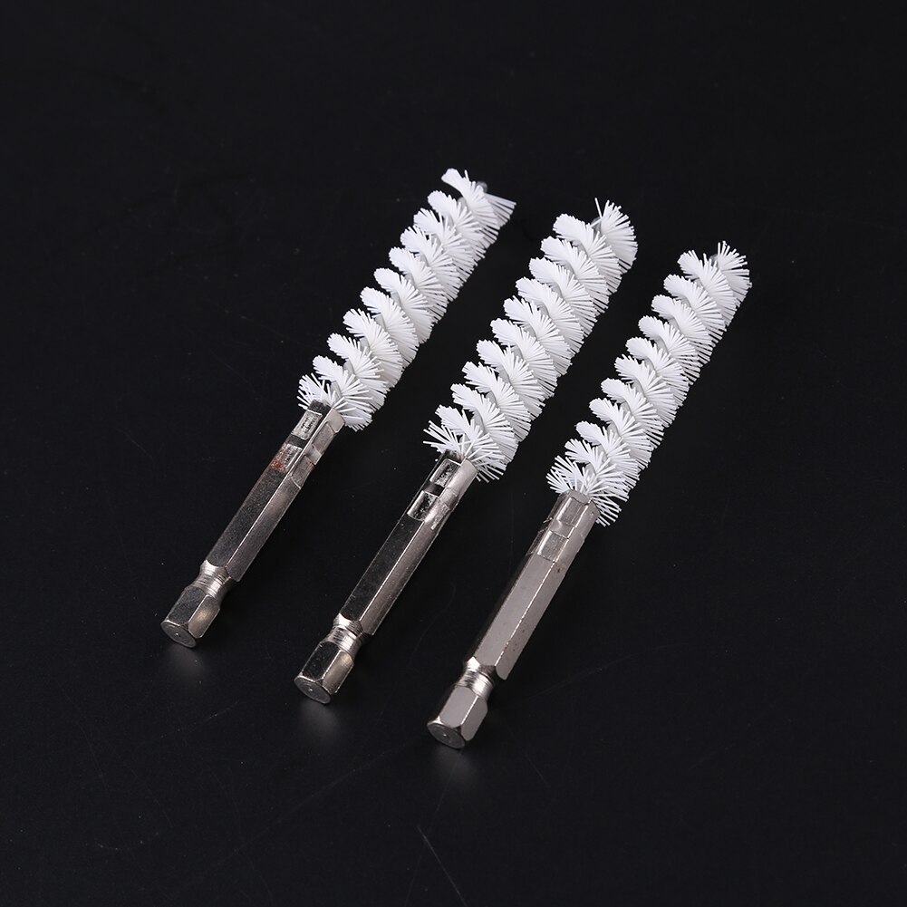 6pcs Stainless Steel Cleaning Brushes Hexagonal Handle Round Pipe Tube Cylinder Bores Cleaning Wire Brushes for Power Drill