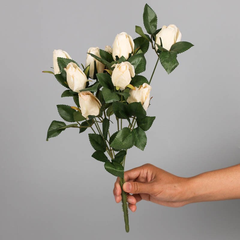 46CM Simulation Rose Wedding Bouquet 9 Roses Home ... – Grandado