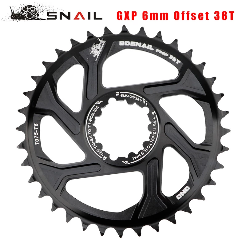 Gxp Bike Mtb Mountainbike 30T/32T/34T/36T/38T Crown fiets Kettingblad Voor Sram 11/12S Nx Xx Xo Gx GXP11 Enkele Schijf Lade Goedkope: Black 6mm offset 38T