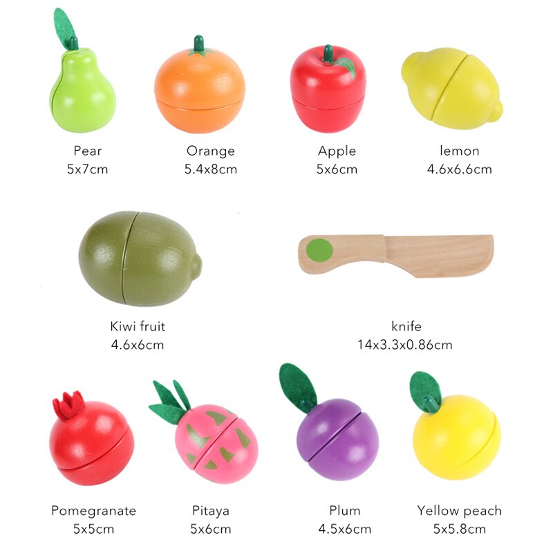 Montessori coupe Fruits et légumes jouets en bois classique jeu Simulation cuisine série jouets cuisine jouets éducation précoce