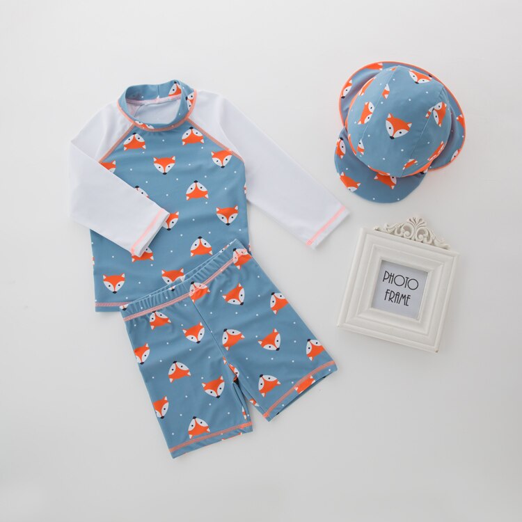 Baby Boy Badmode Shark Dinosaurus Print 3 Stuks Split Kinderen Zwemmen Pak Kinderen Badpak Peuter Jongens Badpak Beachwear: LQ71179 / 4