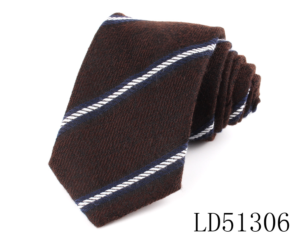 Striped Neck Ties For Men Women Casual Imitation Wool Tie Suits Ties Boy Girls Necktie Gravata Uniform Winter Neckties: LD51306