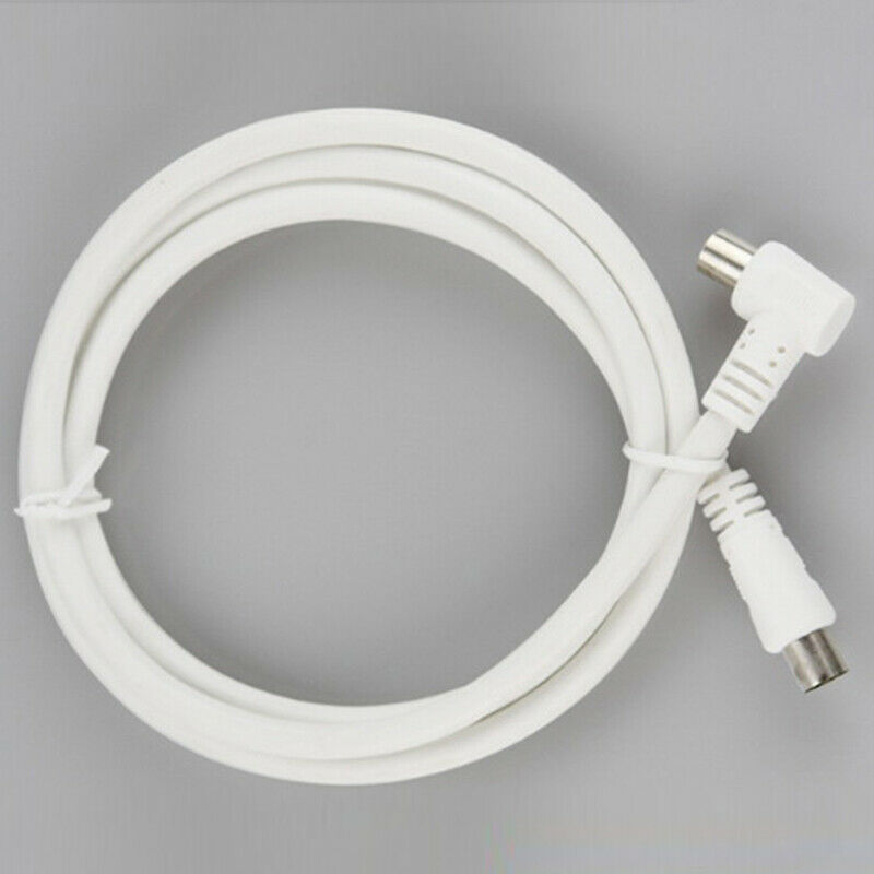 1Pc 1m 1.5m 2m RCA Coaxial Antenna Aerial Lead Cable Male to Male White RF single Coax Cable TV RF cable