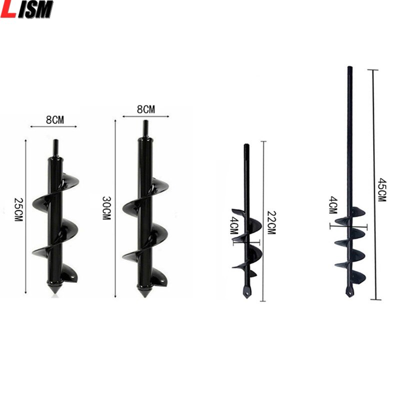Garden Drill Bit Tool Flower Planter Bulb Shaft Twist Drill Auger Yard Gardening Planting Hole Digger Tool Planter