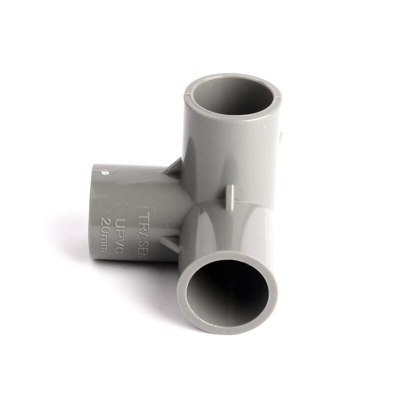 15pcs 3-Way PVC Fitting Inner Diameter 20mm Elbow Tee PVC Connector Grey Plastic PVC Joints