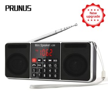 PRUNUS J288 Portable rechargeable Radio AM FM Stereo radio Receiver Bluetooth Speaker Support TF Card USB-disk AUX MP3 play
