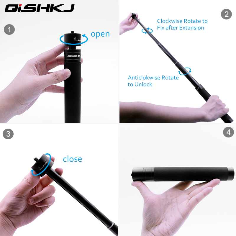 Extensión varilla de palo de polo para OSMO Mobile 2/Zhiyun suave Q 4/ Insta 360 X/OSMO acción/Gopro/OSMO bolsillo cardán Accesorios