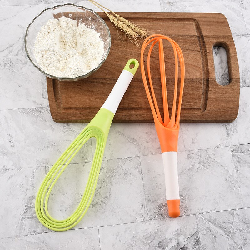 Multifunctional Rotary Manual Egg Beater Mixer Mini Plastic Kitchen Egg Whisk Bake Tool Egg Agitator Silicone Eco-Friendly