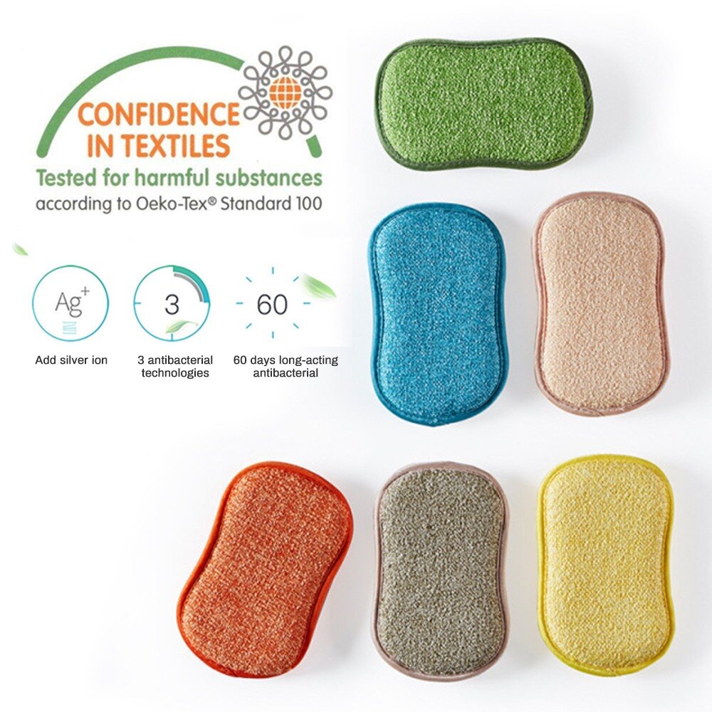 Esponja mágica para el hogar, cepillo de limpieza de cocina, esponjas de microfibra para lavar platos, accesorios de baño, , 1/5/10 Uds.