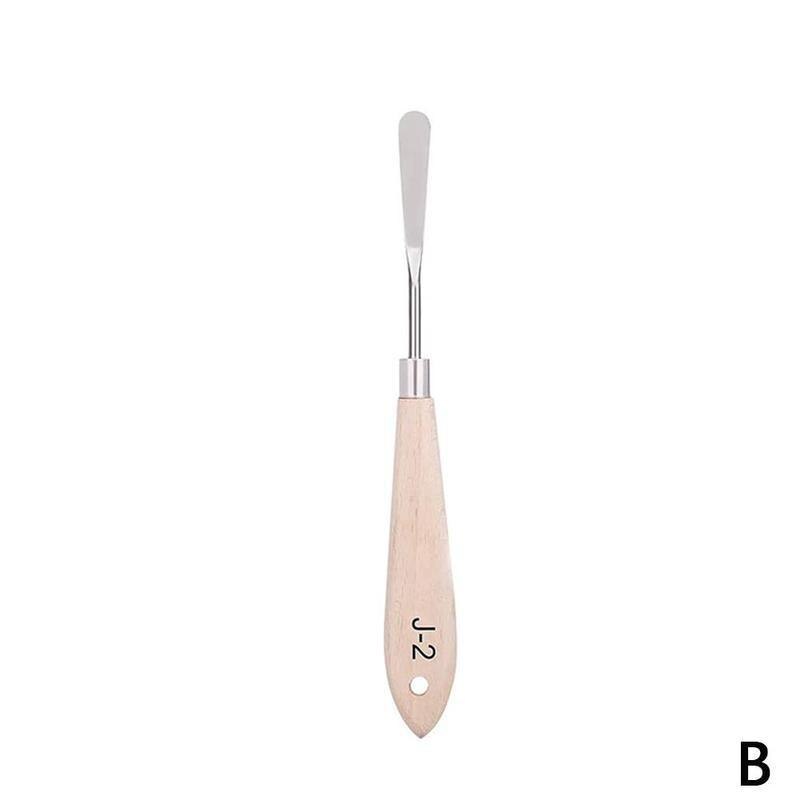 1Pcs Professionele Staal Olieverf Paletmes Verf Spatel Palet Tool Mengen Schraper Art Tool: B