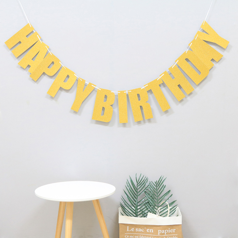 Decoración de cumpleaños para niña, pancarta de papel para de nacimiento, de cumpleaños: 4