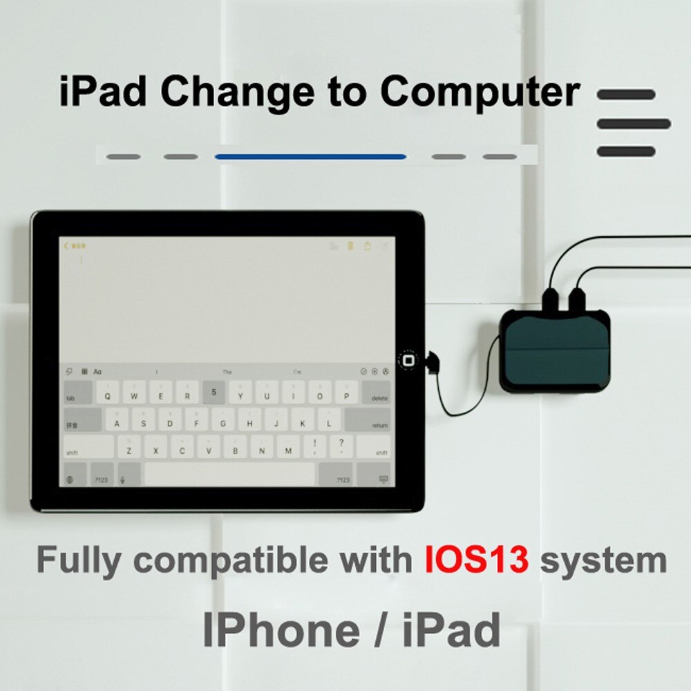 Docking Station For iPhone 11 XR XS Max S iPad Pro Apple External Mouse Keyboard IOS13 OTG Adapter Lighting to USB HUB