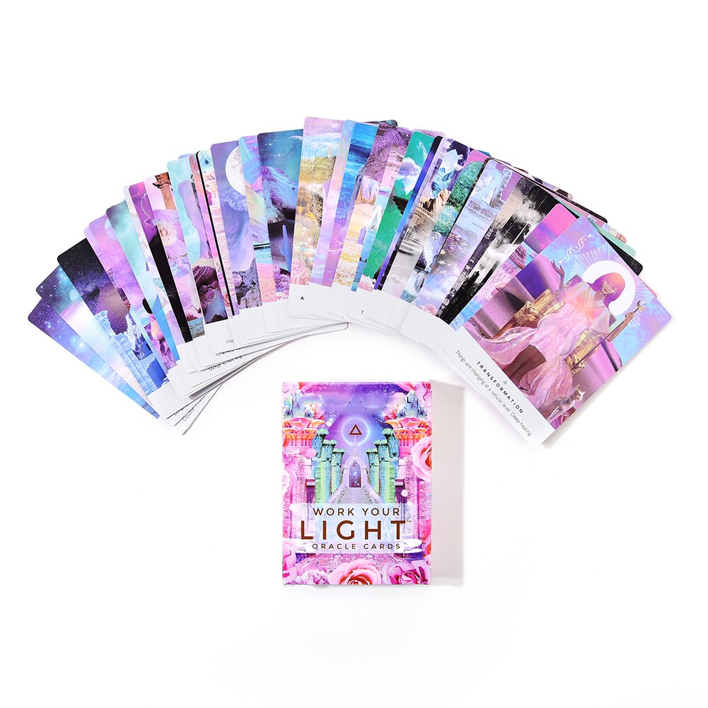 Engels Tarot Kaarten Pdf Guidebook Witch Geest Romantiek Oracle Kaarten Voor Waarzeggerij Persoonlijk Gebruik Tarot Dek Board Game: 44 work your light