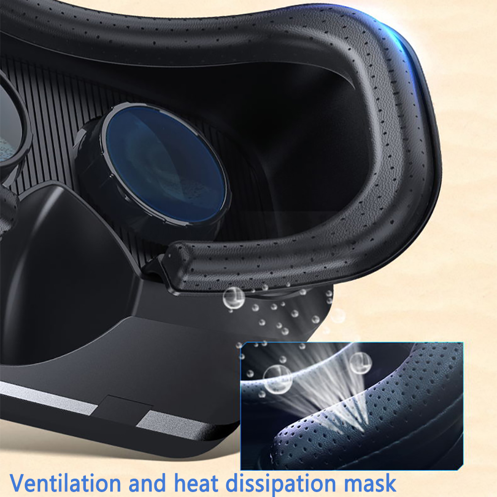 Cuir artificiel pour 4.7-6 pouces téléphone réalité virtuelle lunettes stéréo casque en carton VR casque films jeux vidéo 3D lunettes