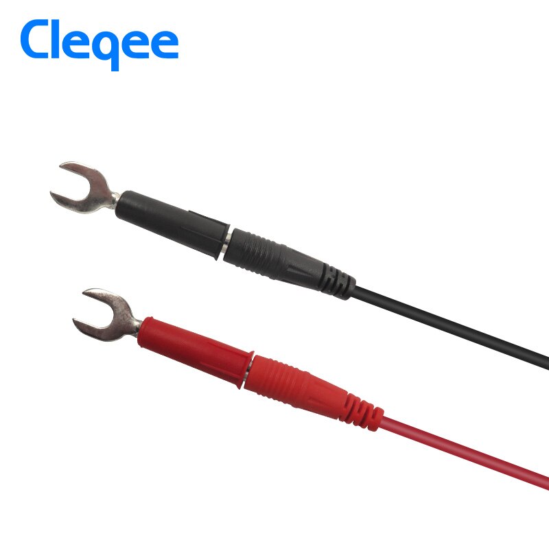 Cleqee P1041B 6-In-1 1M 4Mm Banana Banana Plug Test Lead Kits Alligator Clip klemmen Om 6Mm U-Type Plug Gestabiliseerde Voeding