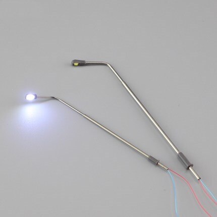 115Mm Model Licht Metalen Koper Straten Lamp Led 3V Architectonische Modelmaking Railway Straat Verlichting Miniaturen Diy Miniatuur