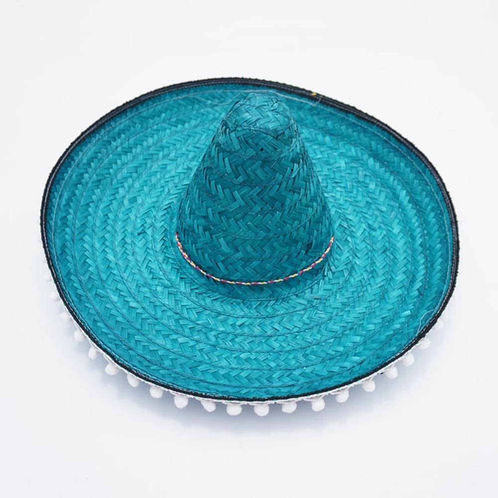 Sombrero de ala ancha de colores para hombre, Sombrero de paja para Mexicana, decoración para el sol, Halloween, Verano: Gris