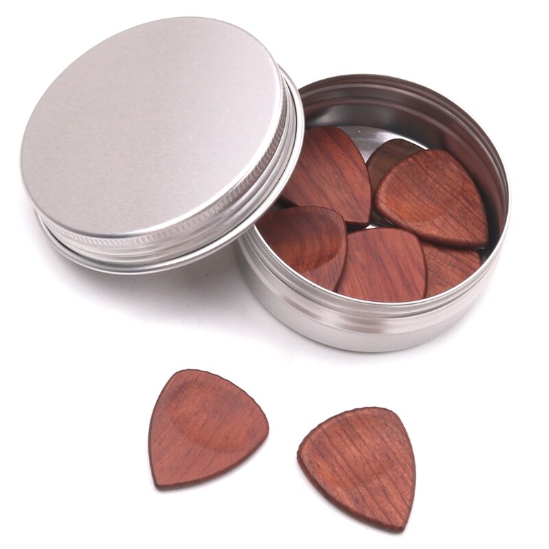 Houten gitaar plectrum metalen opbergdoos voor plectrums houder koffer onderhoud gereedschap gitaar muziekinstrument accessoires
