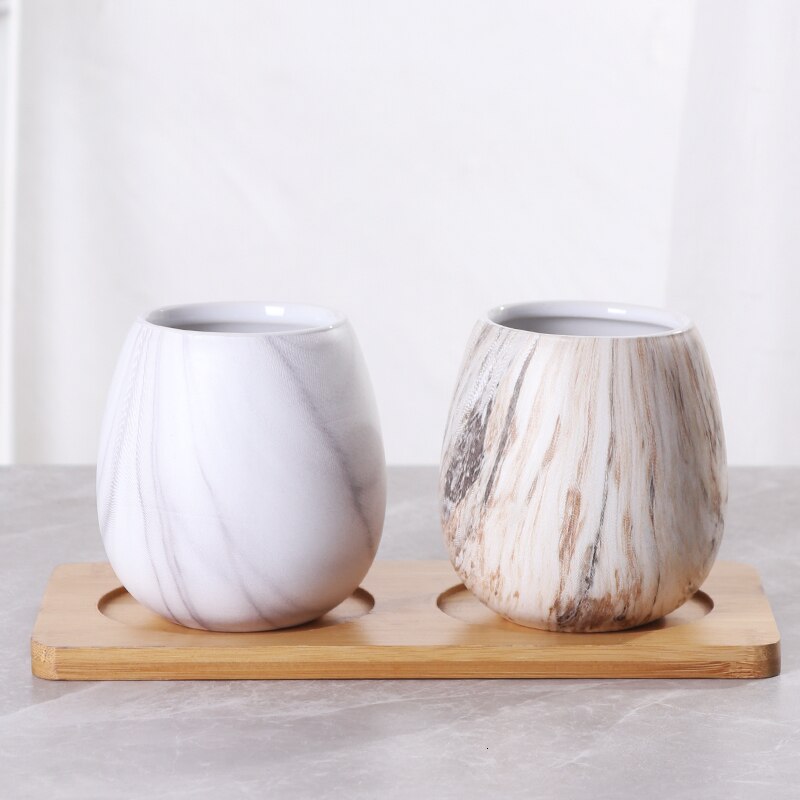 Mouth cup Bathroom supplies Couple ceramic toiletries Brushing cups: three-piece set