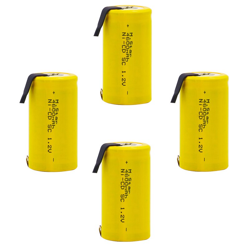Batteria SC Ni-CD - 4600mAh - Ricaricabile - Compatibile con Bosch, Hitachi, Dewalt - Ideale per Utensili Elettrici