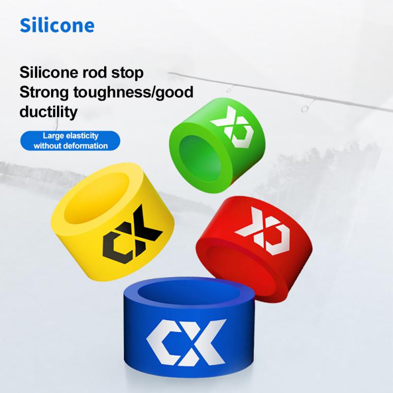 Anillo antideslizante luminoso para caña de pescar, correa de envoltura con mango de silicona que absorbe el sudor, cinta antideslizante, accesorios para anillo de pesca