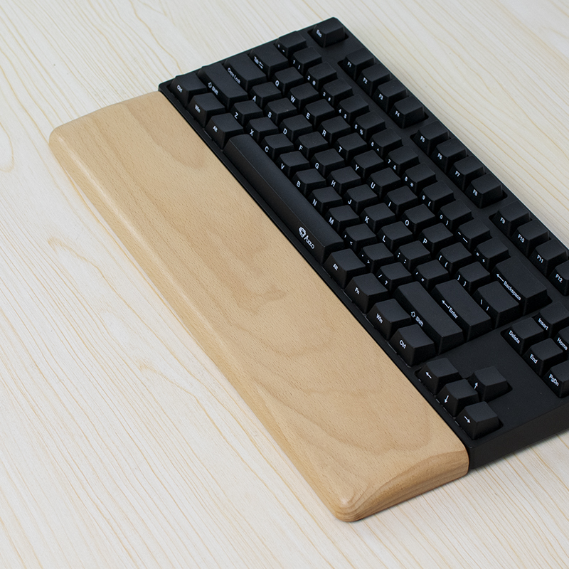 Massivholztastatur-Handflächenpolster, individuelles mechanisches Tastatur-Handgelenkauflage-Pad, ergonomisch, 87/98/104/108 Tasten, geeignet für mehrere Größen