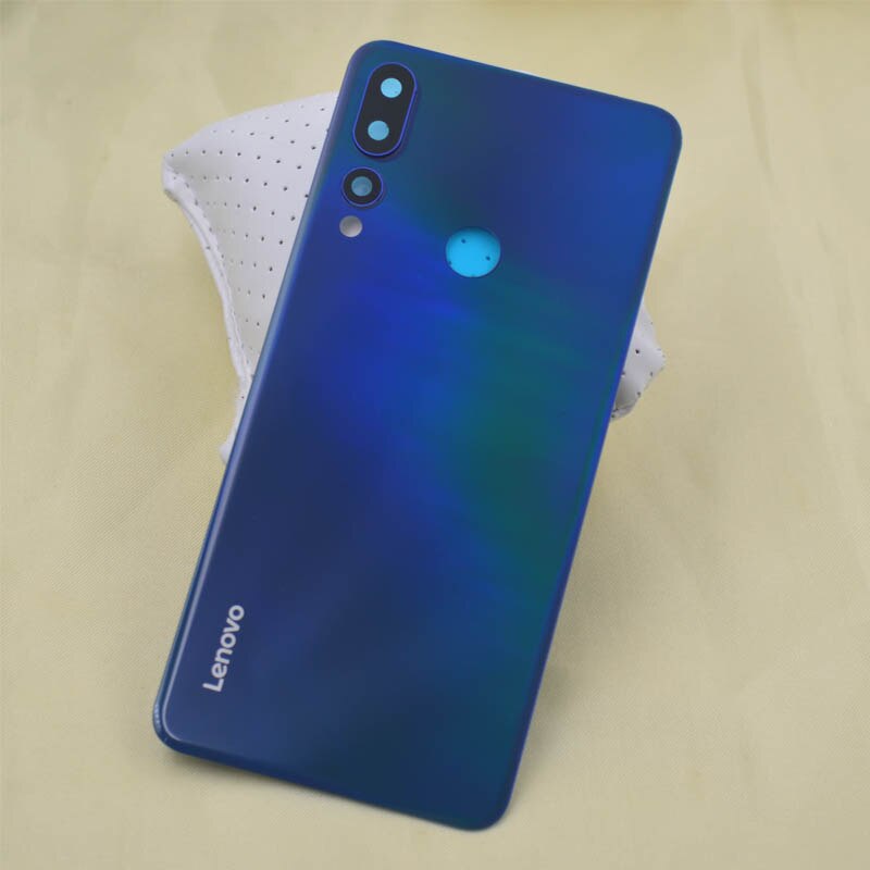 Voor Lenovo Z5s Terug Batterij Cover Achterdeur Behuizing Case Panel Vervanging Originele 6.3 &quot;Lenovo Z5s Batterij Cover Met lens: Blue With Lens