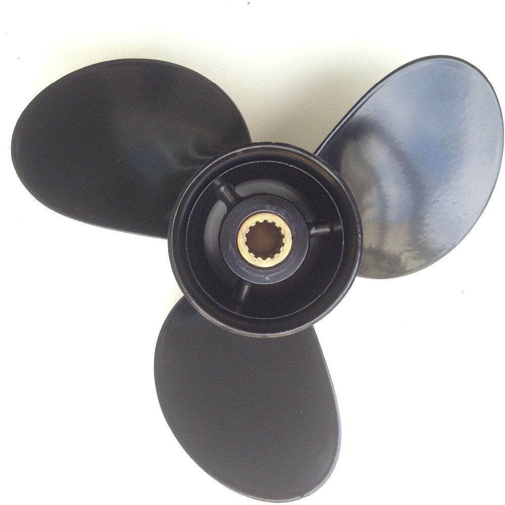 10.5x12 voor 15hp-35hp JOHNSON propellers 14 tand spline aluminium propellers 3 blade JOHNSON scheepsschroeven