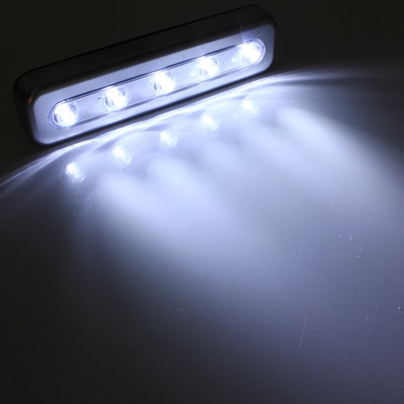 5 LED Wireless Cabinet Light LED With Adhesive Sticker Battery Powered Lamp Closet Wardrobe Stair Kitchen Bedroom Drawer Light: Default Title