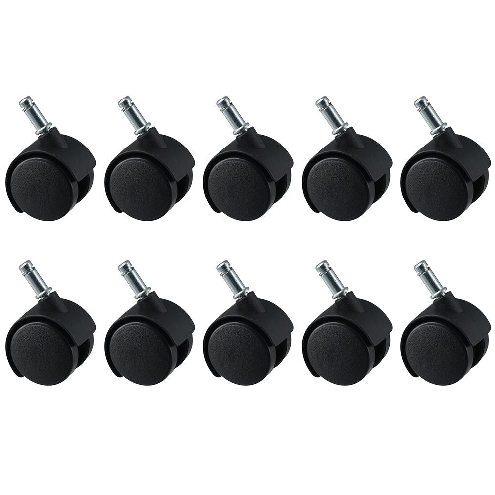 1pc Black Furniture Casters 1.5 Inch Swivel Casters,Insert Rod 360 Degree Universal Caster,Furniture Pulley and Luggage Wheel