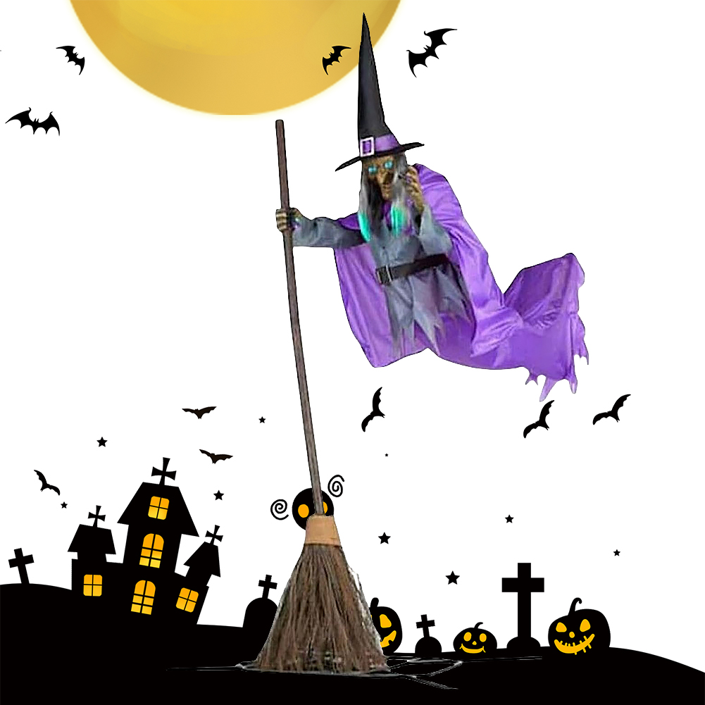 Flying Witch Decoration with Terrifying Sounds & L... – Grandado