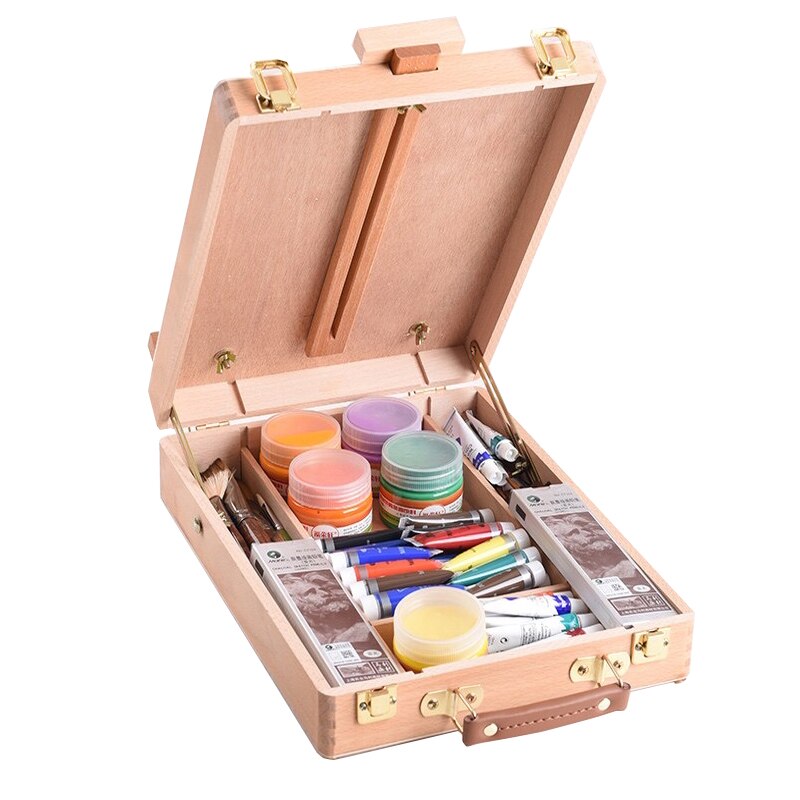Drewniane sztalugi robić malowania szkic sztalugi stół kreślarski pudełko farby olejne akcesoria robić laptopa akcesoria robić malowania dla artysty dzieci
