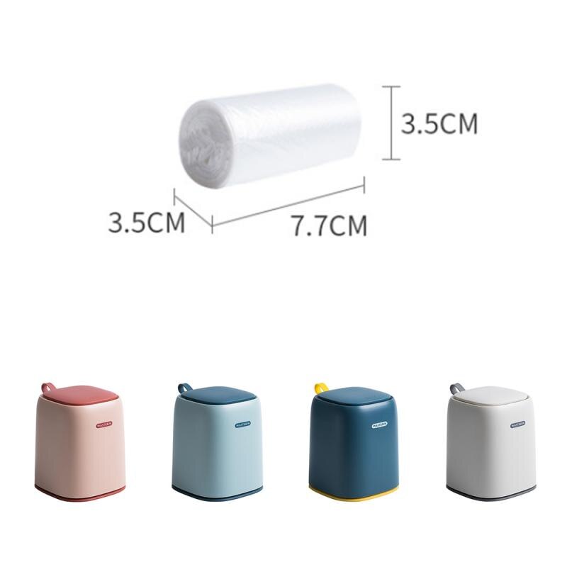 Mini Small Waste Bin Desktop Garbage Basket Home Table Plastic Office Supplies Trash Can Dustbin Sundries Barrel Box With Lid