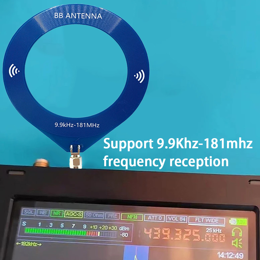 Antenna compatta Donut MW e SW Antenna mini loop con interfaccia SMA da 9,9 kHz a 181 MHz per ricevitore Malachite SDR