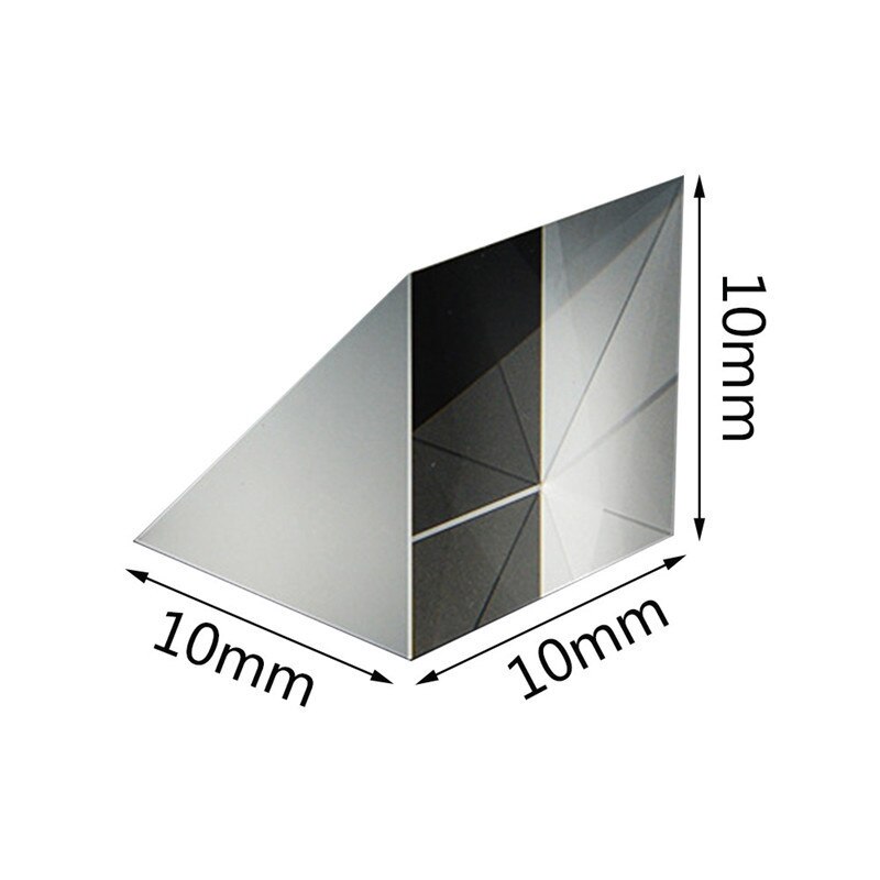10mm*10mm*10mm Optical Glass Triangular Prisms Right Angle Isosceles Prisms Lens K9 Material Testing Instrument