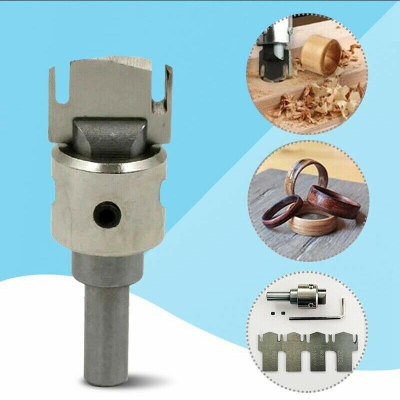Houten ring boor set, houten dikke ring maker multifunctionele snelheid staal hout kralen maker boor set voor doe-het-zelf ringen maken houten ringen en sieraden