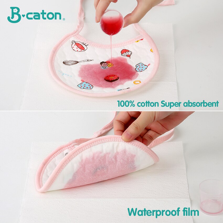 Baby Lätzchen Baumwolle 3D Verdickung Wasser Absorption Wasserdichte Lätzchen Baby Spucktücher Nette Karikatur-aufbringen passen 0-1 Jahre alt