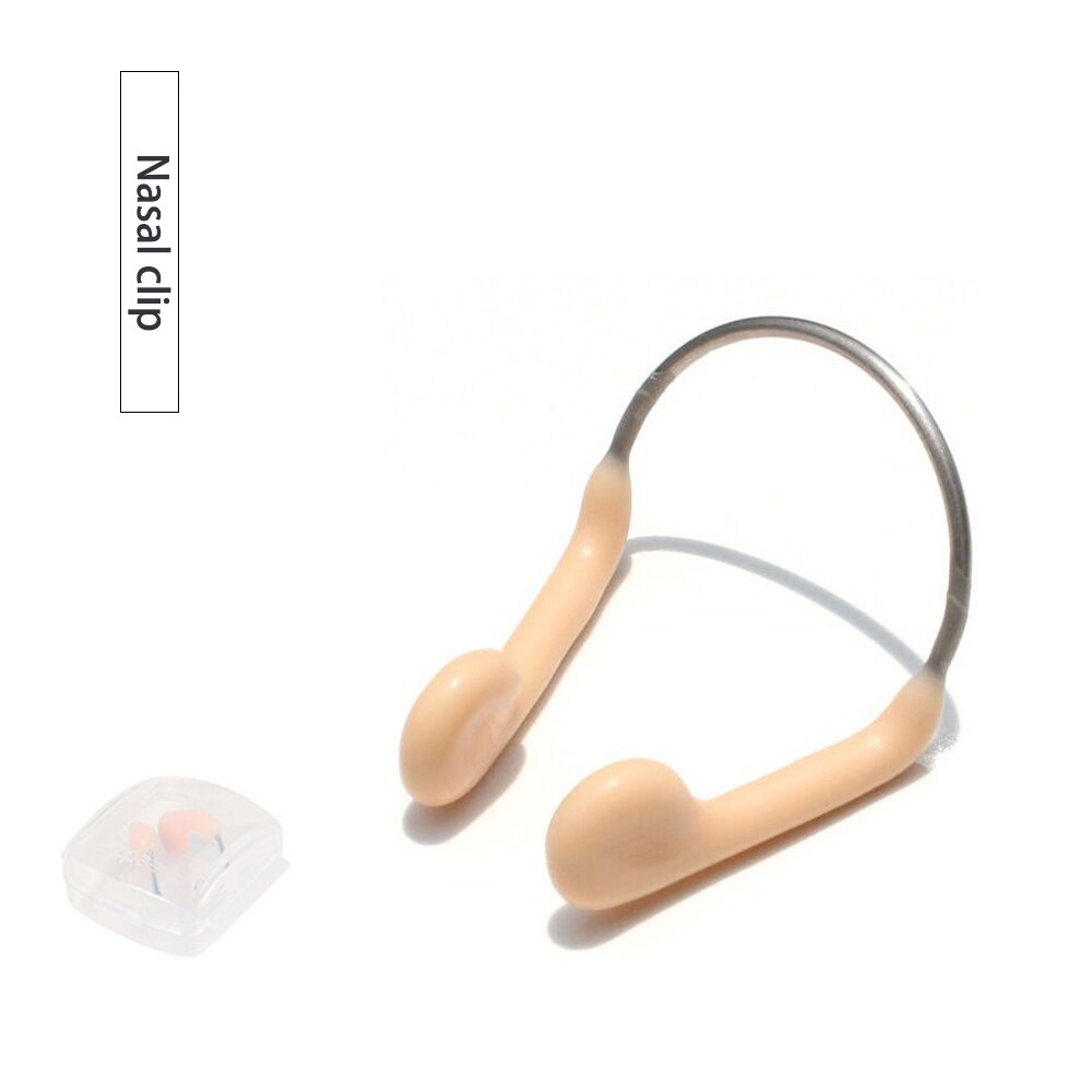 Men Swimming Goggles Anti Fog Uv Nose Bridge Adjustable Plating Waterproof Women Swim Glasses Adult Eyewear Earplug: Nasal clip