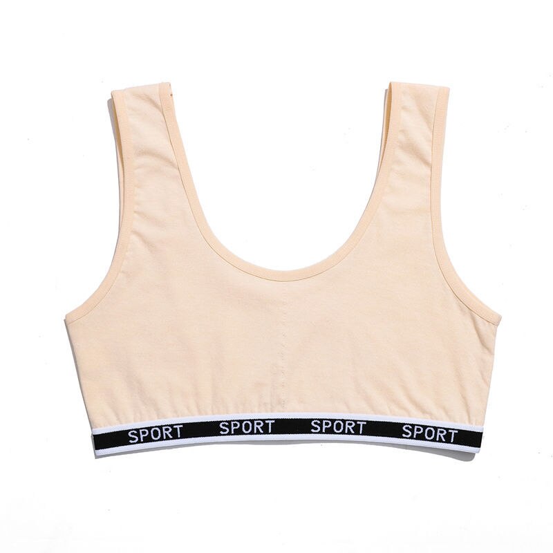 Kinderbeha katoenen meisjesbeha's ondergoed beha verstelbare schouderband tienerlingerie training zomer kleine meisjes grote 8-15y: 3