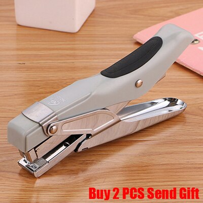 Brand Metal Luxury Good Stapler Big Size Stapler Liujin Q12: Light Grey