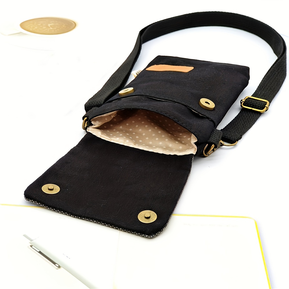 Mini bolso cruzado de tela, bolso para teléfono móvil con contraste de Color, bolso de hombro clásico para mujer, bolso cruzado pequeño, combina con todo