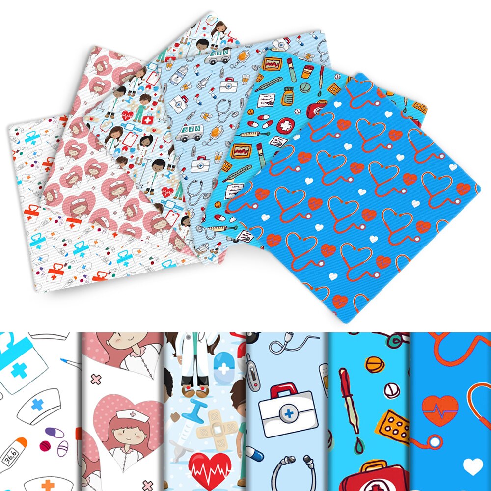 6pcs/set 50*145cm Health Polyester Cotton Fabric Set For Baby Sewing Quilting Fat Quarters Child DIY Patchwork Cloth,c12651