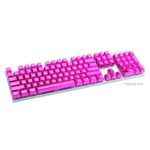 104 Keys Solid Color PBT Backlight Electroplated Metal Texture Mechanical Keyboard Keycaps Replacement Kit For Cherry MX 