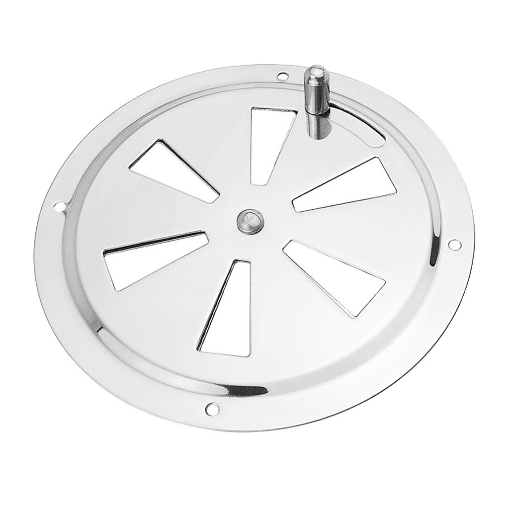Rustfrit stål 316 båd marine luftventil spjæld gitter dæksel 128mm ventilations lamel ventilator låg justerbar udstødningsventil