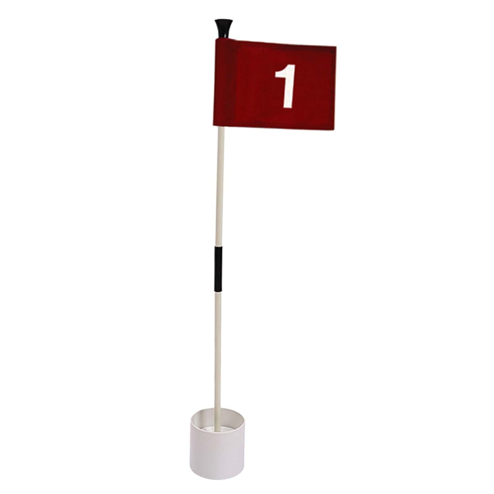 Golf-Flaggenmasten üben Putten Golf-Flaggen Golf Putten Grün Flagge und Loch Tasse: Weiß
